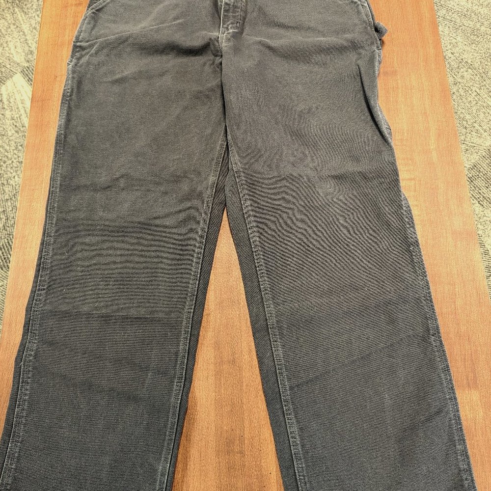 Carhartt Mens Canvas Duck Pants Gray 35x32 Original Dungaree Fit Carpenter